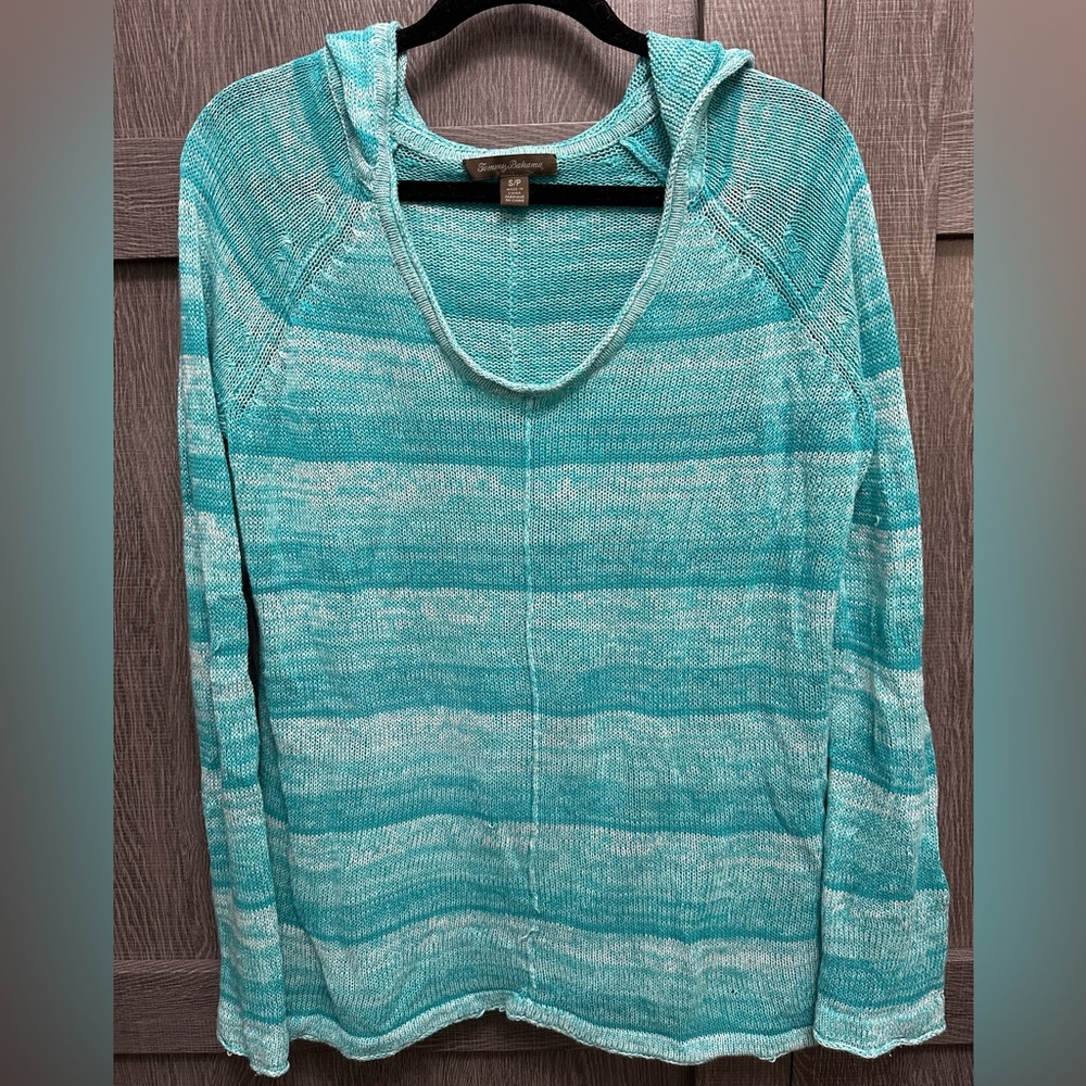 Like New Tommy bahama Turquoise Ombré Sweater Hoodie